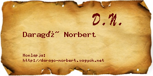 Daragó Norbert névjegykártya