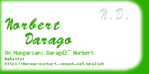 norbert darago business card